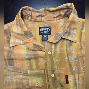 Varsity All American Graphic Print Button Up Shirt Streetwear Y2K Men’s XL